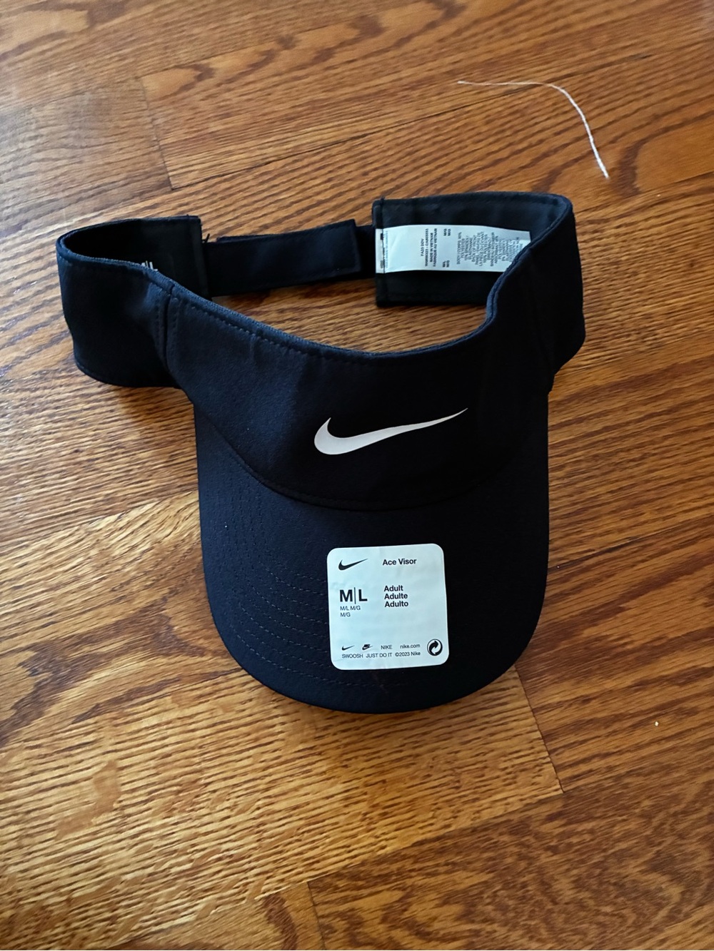 Nike Black Men’s Performance Visor with White Swoosh